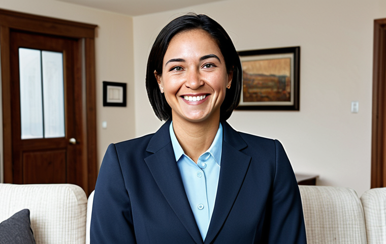 Insurance Professional**

A professional insurance agent, fully clothed in a modest business suit, smiling warmly while meeting with a family in their living room, appropriate attire, safe for work, perfect anatomy, natural proportions, family-friendly, professional environment, high quality.

**