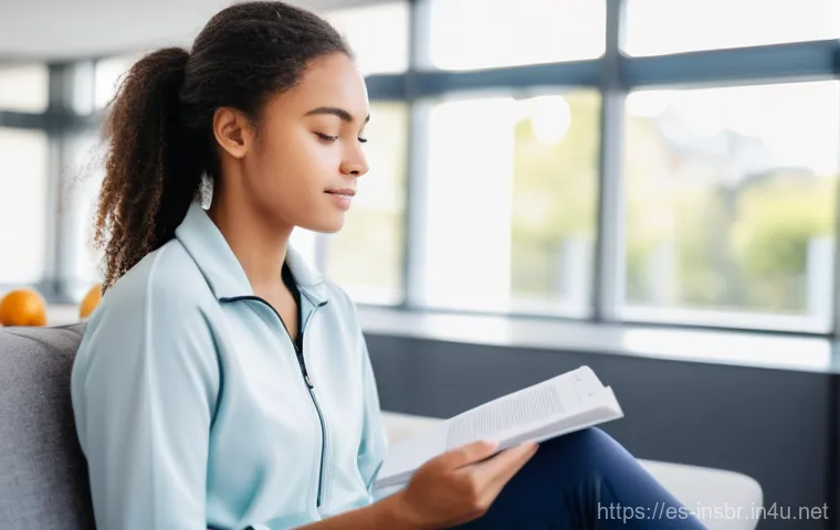 보험중개사 시험 준비 중 슬럼프 극복법 - **Prompt:** A bright and organized study space features a diverse young adult student (e.g., a woman...