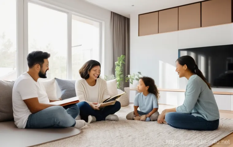 보험중개사로서 가장 보람찼던 경험 - **Prompt:** A serene and warm domestic scene inside a modern, tastefully decorated living room. A di...